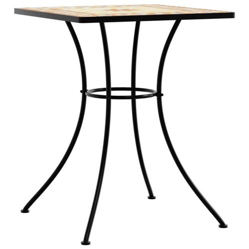 Bistrobord med mosaikdesign 60xx60x74 cm keramisk terrakotta