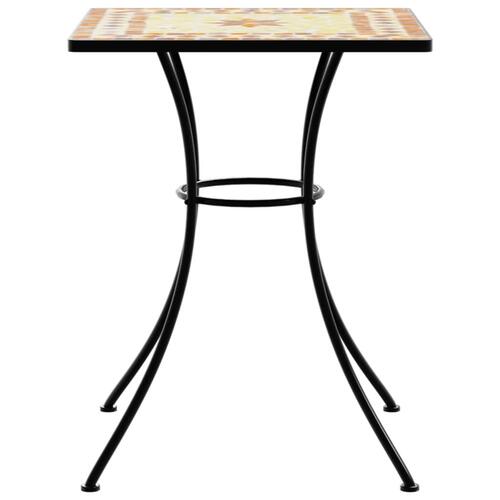 Bistrobord med mosaikdesign 60xx60x74 cm keramisk terrakotta