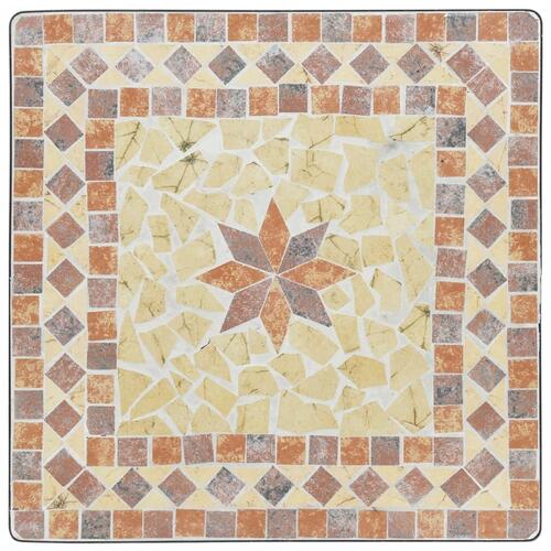 Bistrobord med mosaikdesign 60xx60x74 cm keramisk terrakotta