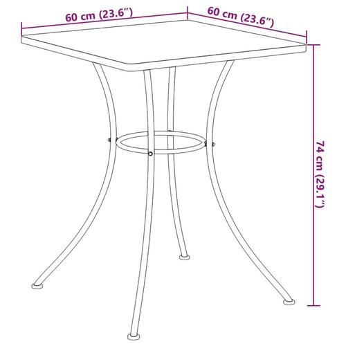 Bistrobord med mosaikdesign 60xx60x74 cm keramisk terrakotta
