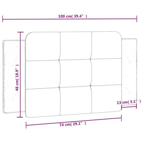 Gavlpude 100 cm kunstlæder cappuccinofarvet