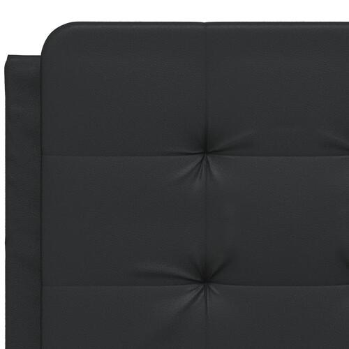 Sengeramme med LED-lys 120x200 cm kunstlæder sort