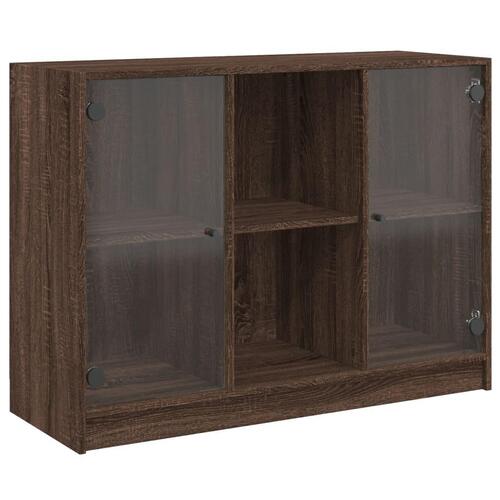 Skænk 102x37x75,5 cm konstrueret træ brun egetræsfarve