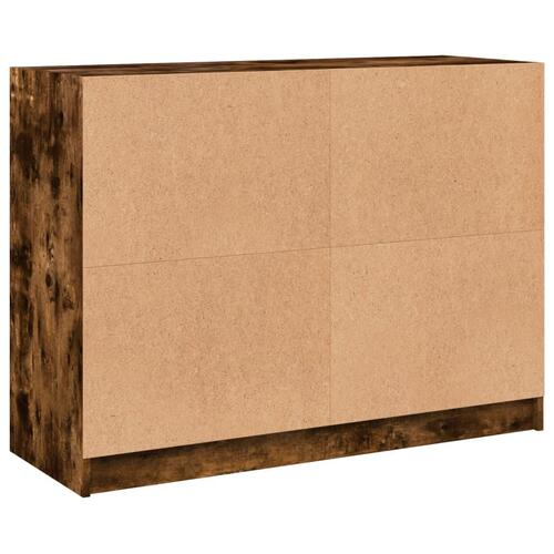 Skænk 102x37x75,5 cm konstrueret træ røget egetræsfarve