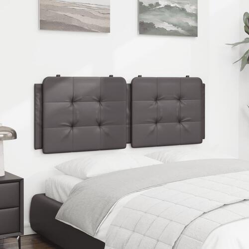 Gavlpude 120 cm kunstlæder grå