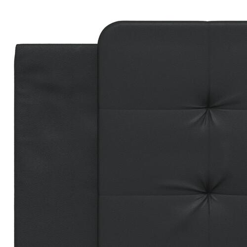 Sengeramme med sengegavl 180x200 cm kunstlæder sort