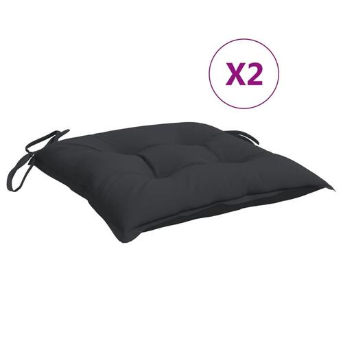 Stolehynder 2 stk. 40x40x7 cm oxfordstof sort