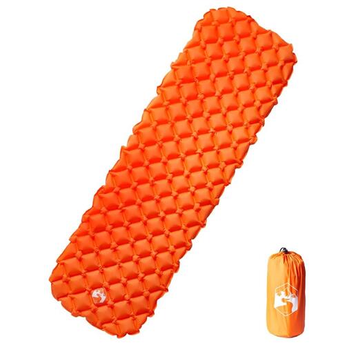 1-personers campingmadras 190x58x6 cm oppustelig orange