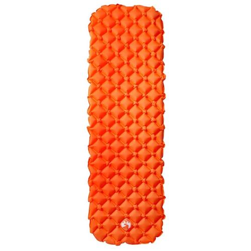 1-personers campingmadras 190x58x6 cm oppustelig orange