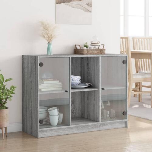 Skænk 102x37x75,5 cm konstrueret træ grå sonoma-eg