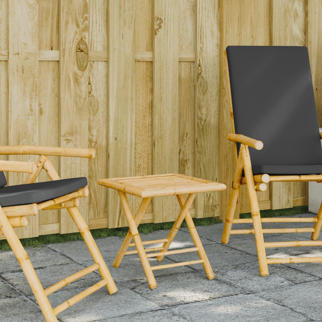 Foldbart havebord 45x45x45 cm bambus