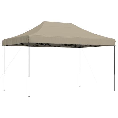 Foldbart pop up-festtelt 440x292x315 cm gråbrun