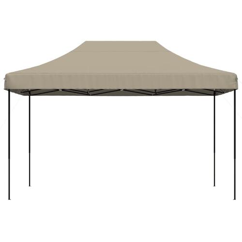 Foldbart pop up-festtelt 440x292x315 cm gråbrun