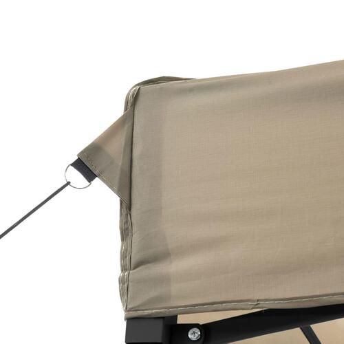 Foldbart pop up-festtelt 440x292x315 cm gråbrun