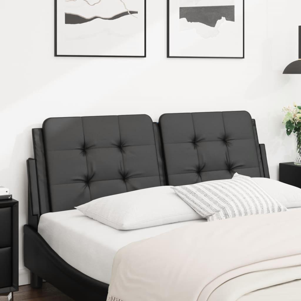 Gavlpude 120 cm kunstlæder sort