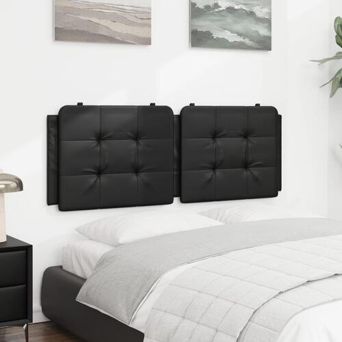 Gavlpude 120 cm kunstlæder sort