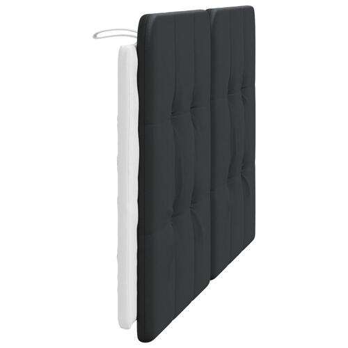 Gavlpude 140 cm kunstlæder sort og hvid