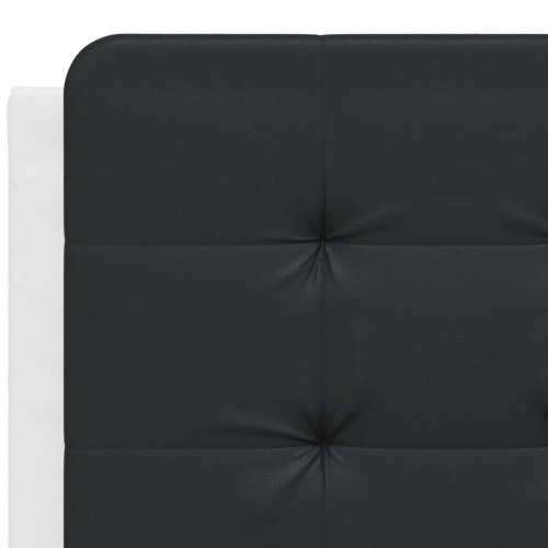 Sengeramme uden madras Zadar 140x200 cm kunstlæder hvid og sort