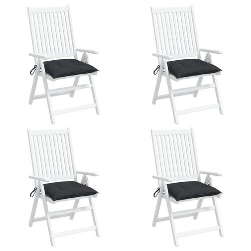 Stolehynder 4 stk. 40x40x7 cm oxfordstof sort