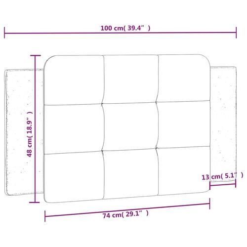 Gavlpude 100 cm kunstlæder hvid