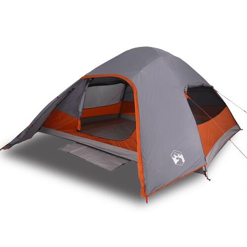 4-personers campingtelt vandafvisende grå