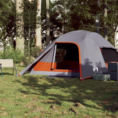 4-personers campingtelt vandafvisende grå