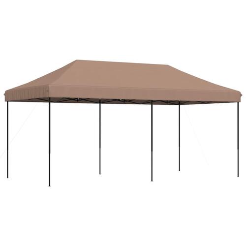 Foldbart pop up-festtelt 580x292x315 cm brun