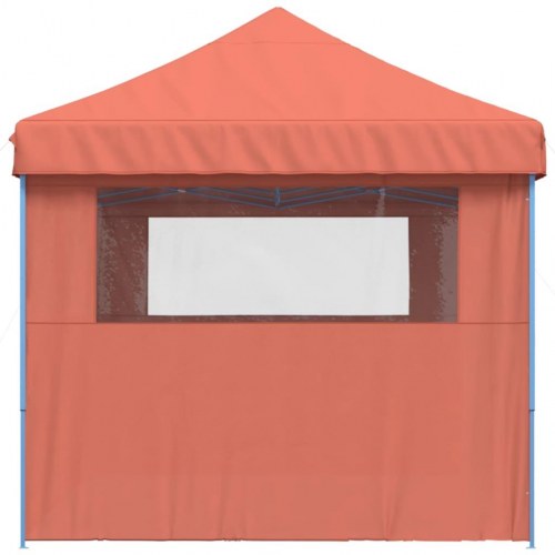 Foldbart pop-up festtelt med 3 sidevægge - terracotta, 580 × 292 cm