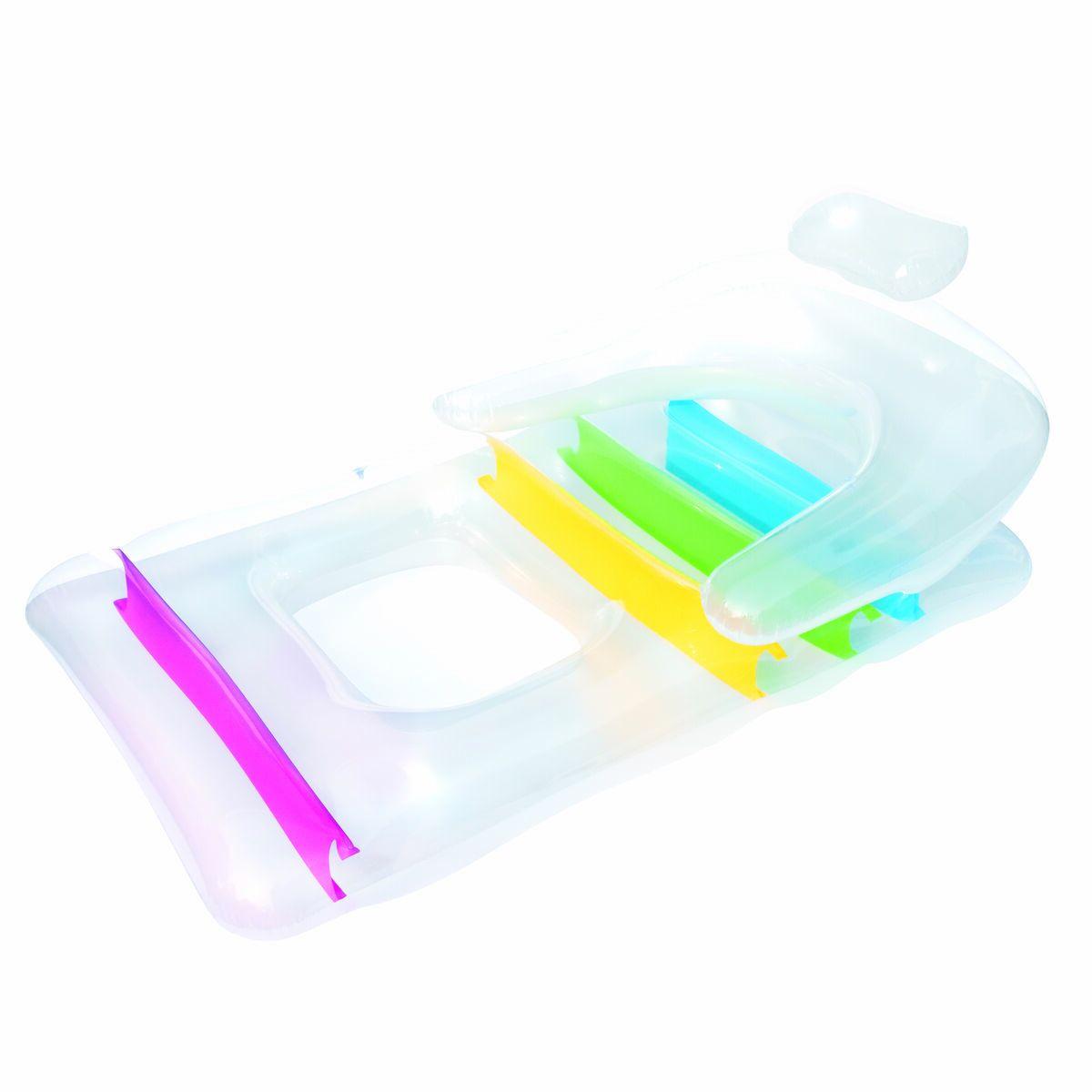 Bestway luftmadras 165 × 89 cm - multifarvet, gennemsigtig