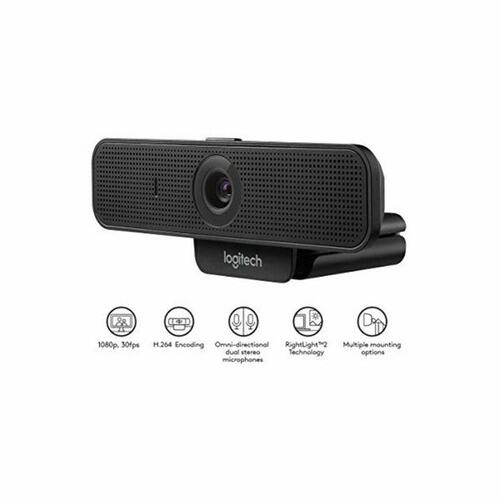 Webcam Logitech 960-001076 Full HD 30 fps Sort