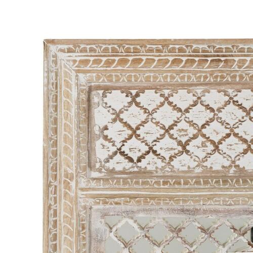 Påklædningsspejl Hvid Natur Krystal Mangotræ Træ MDF Vertikalt 76 x 7 x 176,5 cm