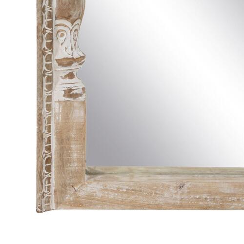 Påklædningsspejl Hvid Natur Krystal Mangotræ Træ MDF Vertikalt 76 x 7 x 176,5 cm