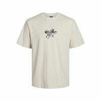 Kortærmet T-shirt til Børn Jack & Jones Jcotint Tee Ss Crew Beige 152