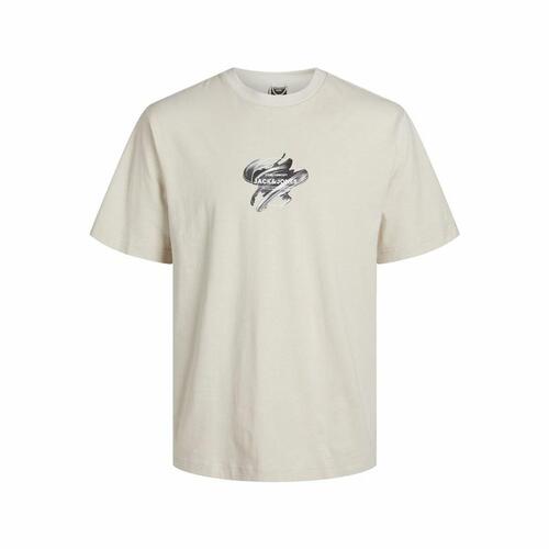 Kortærmet T-shirt til Børn Jack & Jones Jcotint Tee Ss Crew Beige 152