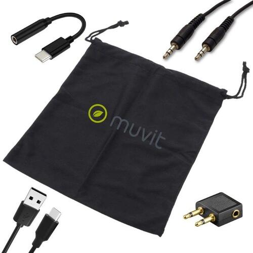 Bluetooth-hovedtelefoner Muvit MCHPH0011 Sort