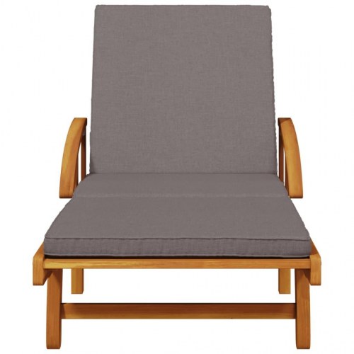 Liggestole 2 stk. 200x68x83 cm med hynder massivt akacietræ