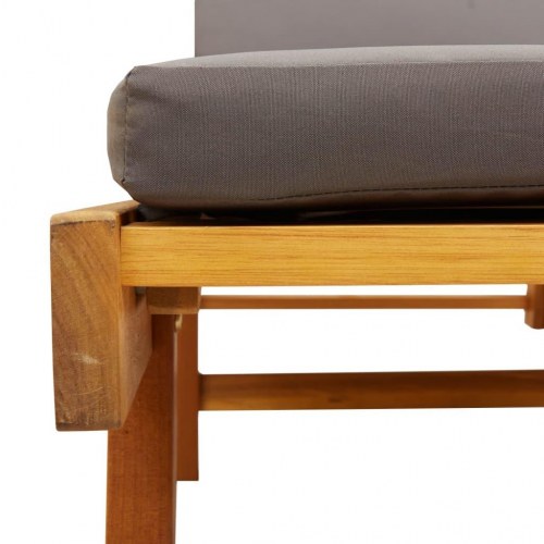 Liggestole 2 stk. 200x68x83 cm med hynder massivt akacietræ