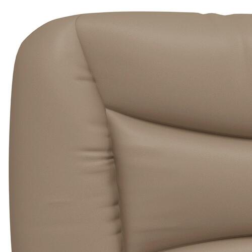Seng med madras 90x200 cm kunstlæder cappuccinofarvet