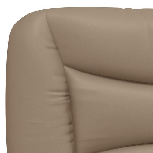 Seng 140x200 cm kunstlæder cappuccinofarvet