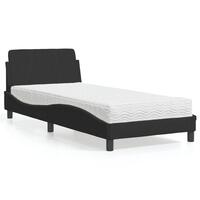 Seng med madras 80x200 cm velour sort
