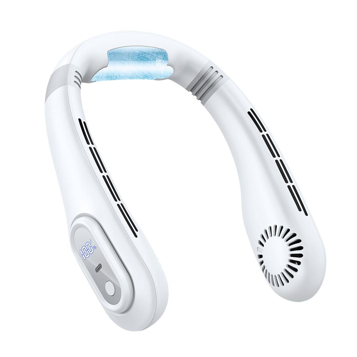 Fulmo Huracán halsventilator - Hvid, USB-C, 3 hastigheder