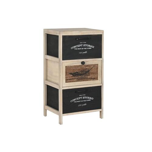 Kommode Home ESPRIT Sort Natur Træ 40 x 30 x 73,5 cm