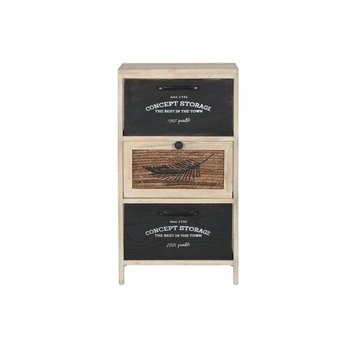 Kommode Home ESPRIT Sort Natur Træ 40 x 30 x 73,5 cm