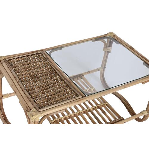 Sofabord Home ESPRIT Natur Bambus Rattan 76 x 46 x 40 cm