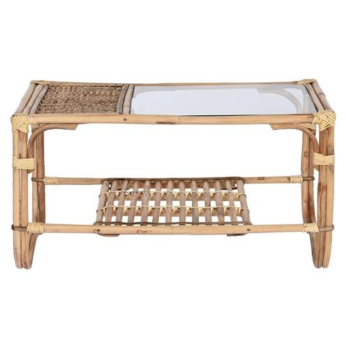 Sofabord Home ESPRIT Natur Bambus Rattan 76 x 46 x 40 cm