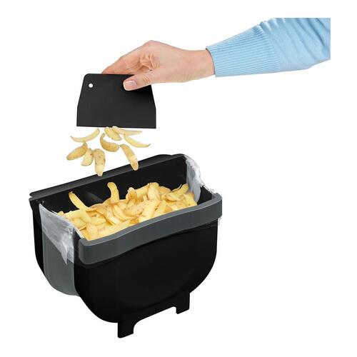 Skabsdør affaldsspand Wenko Fago 55028100 5 L Sort Foldbar