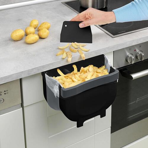 Skabsdør affaldsspand Wenko Fago 55028100 5 L Sort Foldbar