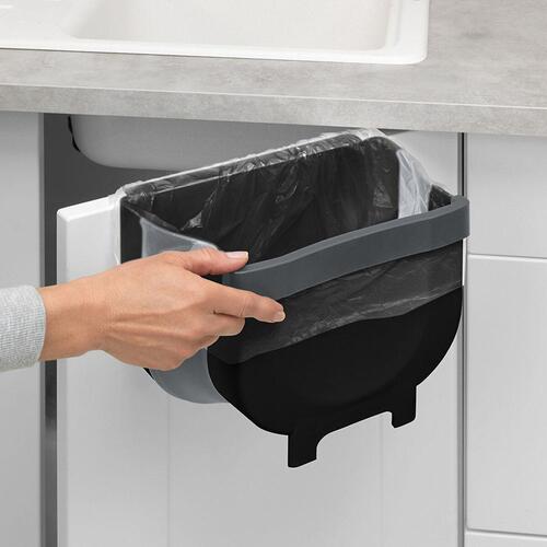 Skabsdør affaldsspand Wenko Fago 55028100 5 L Sort Foldbar