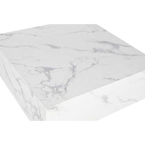Sofabord Home ESPRIT Hvid Træ MDF 90 x 90 x 35 cm