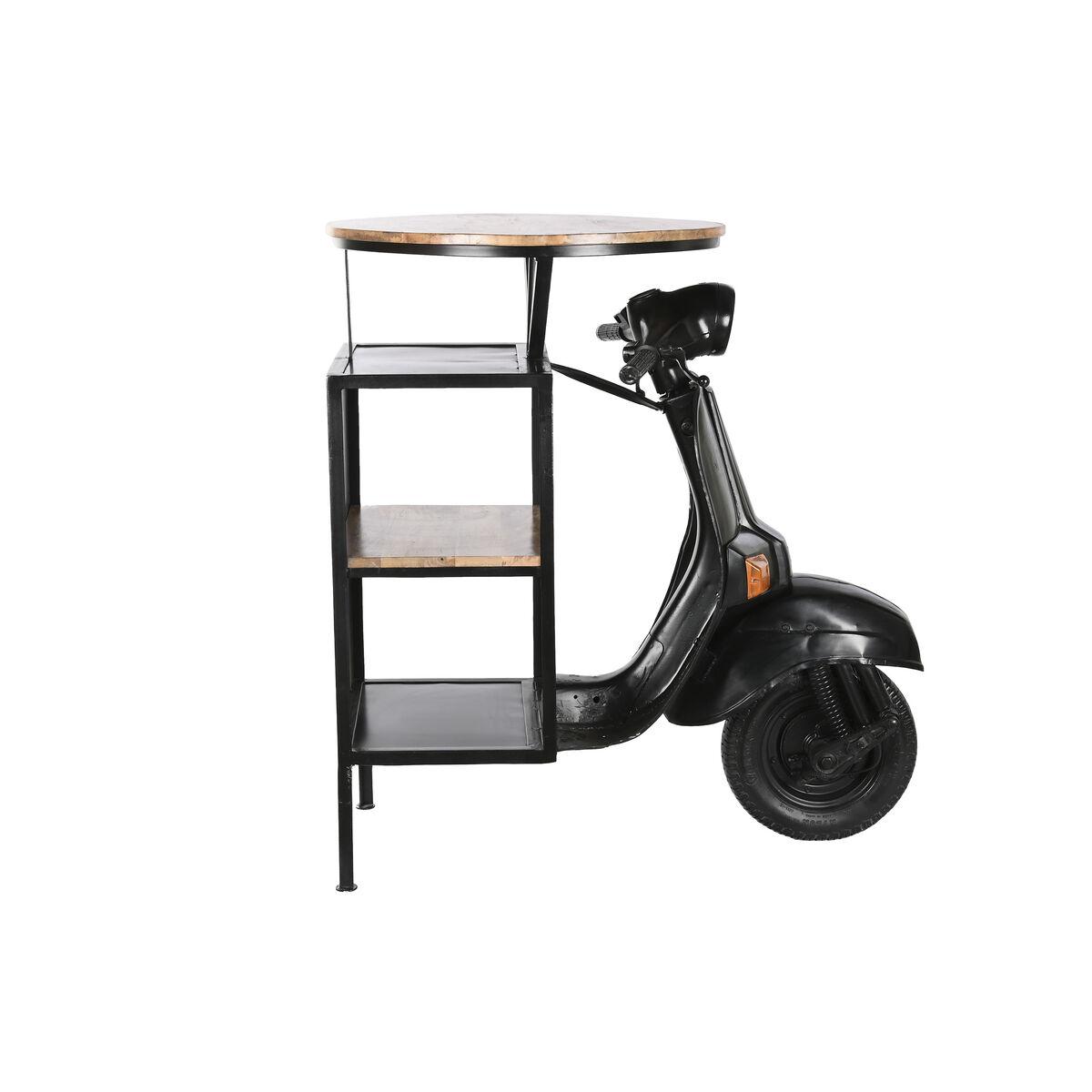 Sofabord/sidebord - brun/sort i jern og mangotræ, 116 × 72 × 110 cm